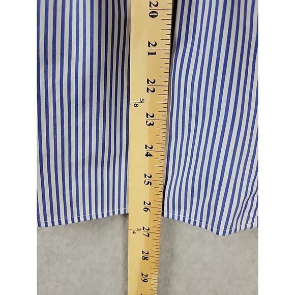 Foxcroft Wrinkle Free 100% Cotton Blue Striped LS Button Up Shirt Women Plus 18 - Picture 8 of 12